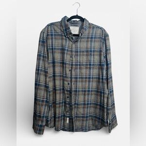 Weatherproof Men's Casual Plaid Shirt - Blue and Brown
